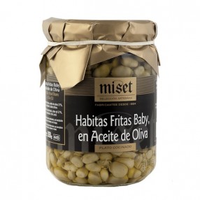 MISET Habitas fritas en aceite de oliva frasco 390 grs